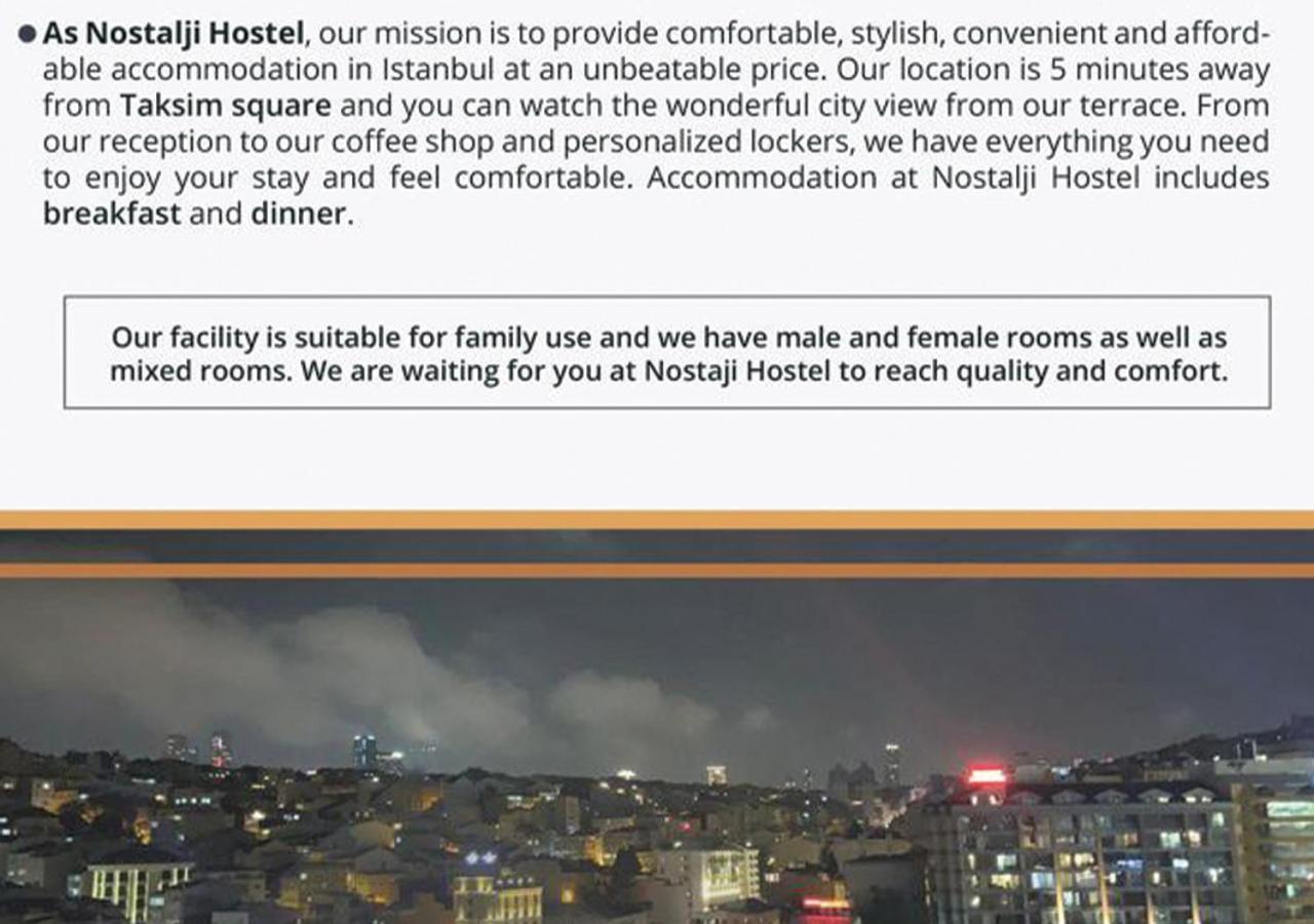 Nostalji Hostel Istanbul Ngoại thất bức ảnh